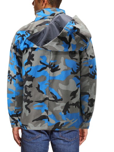 Men's Heavyweight Army Hunting Camo Removable Hood Quilted Insulated Jacket - Picture 5 of 36