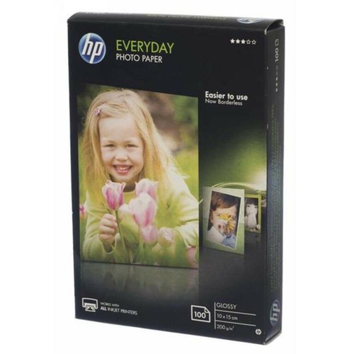 HP Everyday Glossy Borderless 6 x 4" Photo Paper 200gsm Pack Of 100