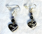 *NEW*   Handmade BALTIMORE Ravens Heart Shaped Dangle Earrings — photo 2