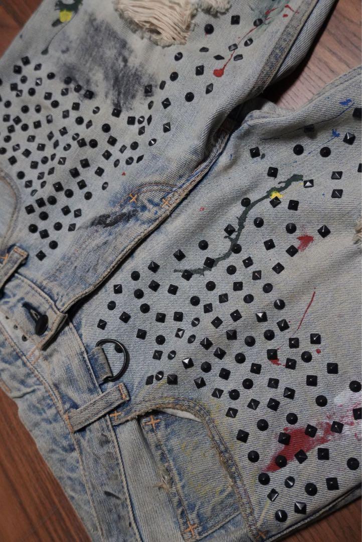 Number Nine 2006Ss Paint Studs Denim Archive size M Vintage Number Nine 2006Ss Paint Studs Denim Archive size M Vintage