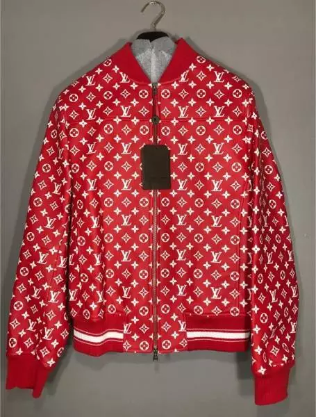 AUTHENTIC LOUIS VUITTON Supreme collaboration Monogram LV Baseball Jacket  Riders