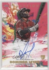 2020 Inception Rookies & Emerging Stars Magenta 79/99 Domingo Leyba Auto 7m3