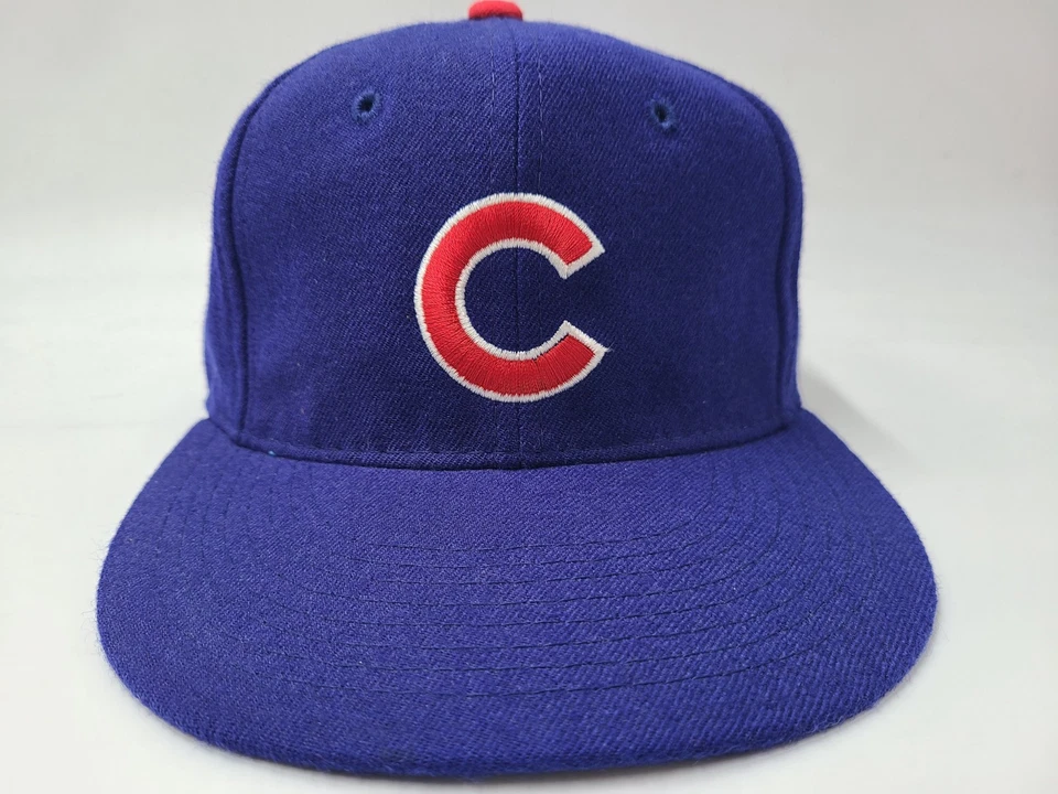Vintage Chicago Cubs New Era 59Fifty Pro Model Fitted 7 1/8 Hat Cap Wool Men MLB - Image 2 of 4