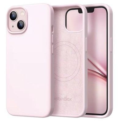 GolbinBox Magnetic for iPhone 13 Case & 14 Case, Compatible Chalk Pink 