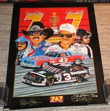 3 SAM BASS AUTOGRAPHED DALE EARNHARDT PRINTS 7&7, TIMELESS & A TEXAS SIZE WIN