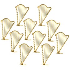 10pcs Miniature Harp, Xmas Tree Musical Instrument, Miniature Musical Instrum...