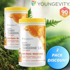 Youngevity Dr. Wallach Beyond Tangy Tangerine BTT 2.5 Canister 2pk