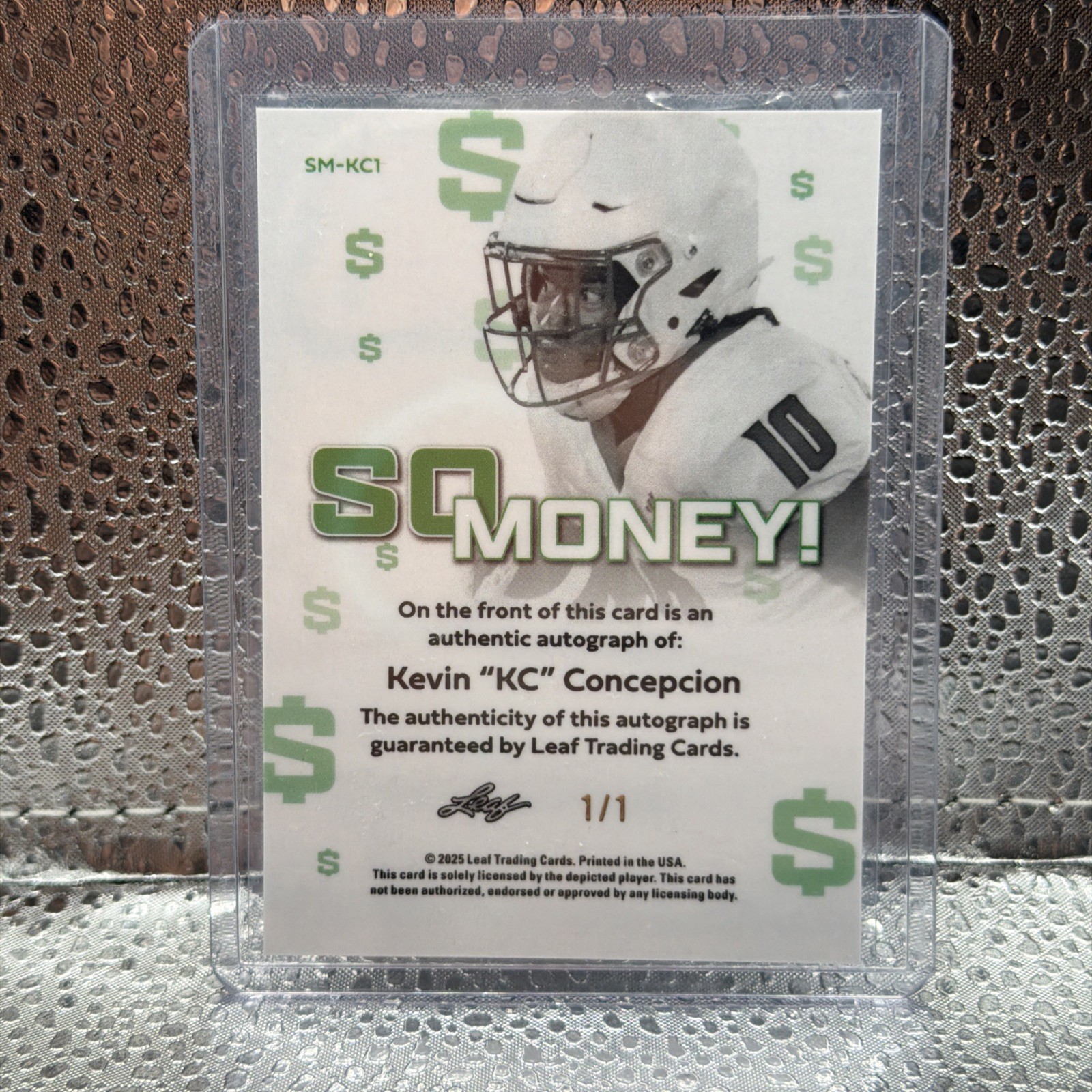 2025 Leaf Metal Kevin “KC” Concepcion 1/1 Auto So Money Texas A&M SM-KC1 Browns view 2