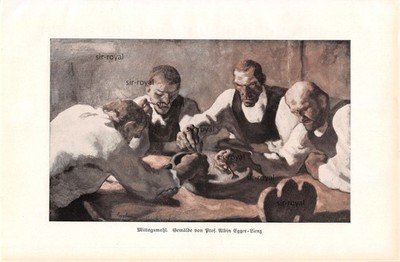 Lunch - Albin Egger-Lienz - 1925 - Historical Art Print ~16x24cm