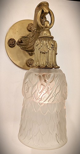 French 1930's art deco wall sconce by Schneider