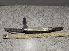 Vintage Imperial Knife Company Faux Mother Of Pearl Handle 3 Blade Pocket Knife