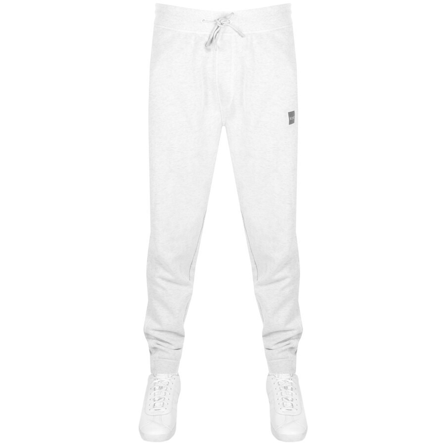 HUGO BOSS Mens White Melange Sestart Fleece Joggers Size Large BNWT