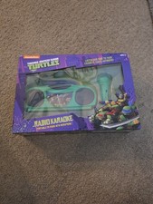NICKELODEON TEENAGE MUTANT NINJA TURTLES RADIO KARAOKE PORTABLE FM W/ MICROPHONE