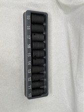Snap-on 310immya 10-pc 12 Dr 6pt Metric 10-19 Mm Shallow Impact Socket Set