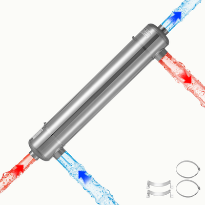 #ad VEVOR Pool Heat Exchanger 360K BTU Stainless Steel Water to Water Spa Hot Tub $292.90