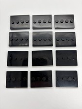 Lego 88646 x 12 Black 3x4 Modified Base Plate Minifigure Display Base Plate
