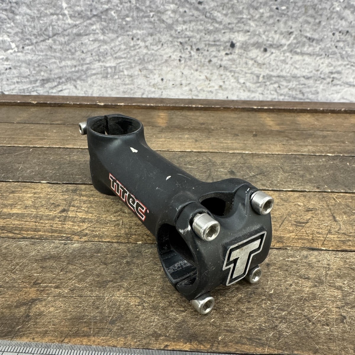 Vintage TiTEC Pluto Bike Stem 1 1/8 Threadless 25.4 Clamp Black