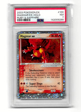 Magmar ex 100/109 Pokemon TCG: EX Rubin und Saphir 2003 Holo DOUBLE SWIRL PSA 7