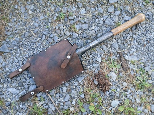Swiss 1940 WWII entrenching Tool Shovel & Carrier Nice Shape R.G Schwind Oberwil