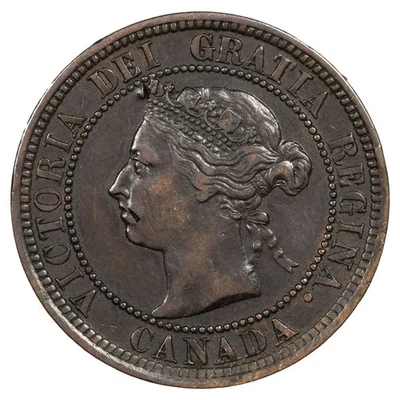 Canada - 1 One cent 1887 - Victoria - bronze - KM.7 Schön.5 pièce de monnaie - Photo 1/2