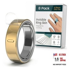 8 Pack Ultra-Thin Clear Skin Cover Compatible with Oura Ring Gen S for 5/6/7/8
