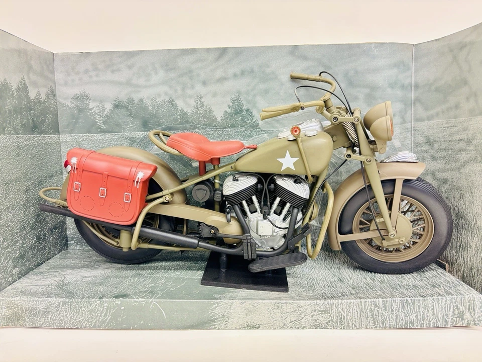New Ray 1:6 US Army WWII Indian Chief Motorcycle Diecast 53623 - Image 2 of 4