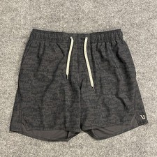 Vuori Trail Shorts 2.0 Lined 2 in 1 Short Mens M Gray Geometric 6" Inseam V341