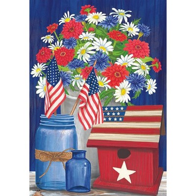 Briarwood Lane Summer Red White & Blue Patriotic Garden Flag 12x18