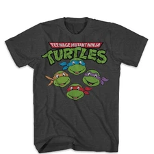 Teenage Mutant Ninja Turtles The Four Heads Licensed Adult T-Shirt