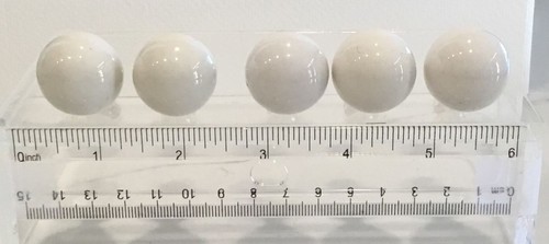 Lot of 19 Vtg. White Porcelain 1" Globe Round Ball Drawer Pull Cabinet Knobs