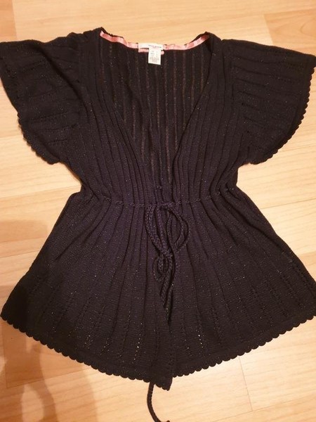 Women DKNY Vest Black Knit One size