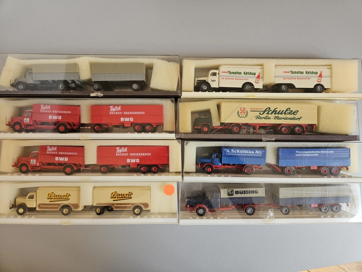 1/87 Brekina Büssing 8000 lance Transporteur Hängerzug Modèle Spécial Reinhardt 1/87 Brekina Büssing 8000 lance Transporteur Hängerzug Modèle Spécial Reinhardt