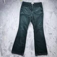 Pilcro Anthropologie Bootcut Corduroy Trouser Pants Size 29 x 31 High Rise Green