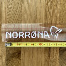 Adesivo logo snowboard NORRONA / bianco fustellato / 16,5 cm 