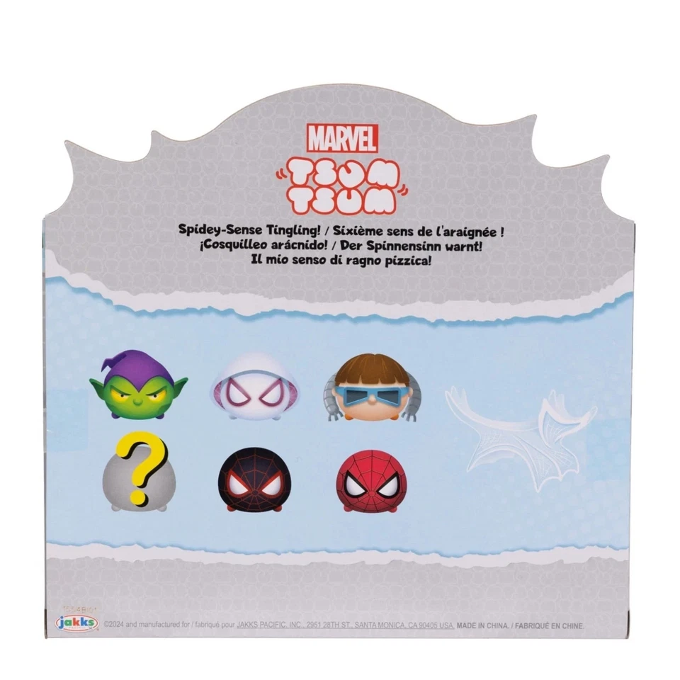Disney Tsum Tsum Marvel Spidey-Sense Tingling Mini 6 Figure Set Mystery Box - Image 3 of 3
