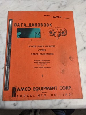 RAMCO POWER DEGREASERS D48-S OPERATOR SERVICE MANUAL 2 3 STAGE SALES BROCHURE