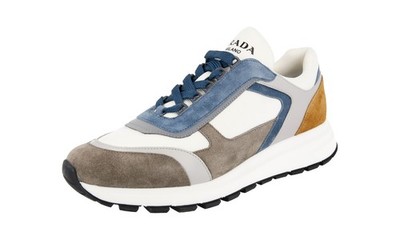 PRADA Suede Nylon Prax Sneakers - 4E3482 - Light Platform NEW -  US 6 EU 39