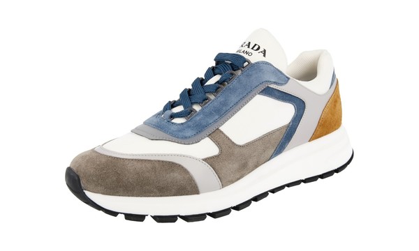 Prada Wildleder Nylon Prax Sneaker - 4E3482 - Leicht Plateau - Neu - 5 39-image