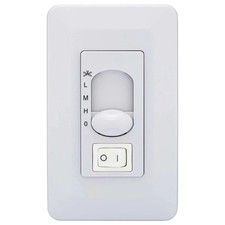 Universal White 3-speed Ceiling Fan Light Switch Wall Control Unit Wasfl-08
