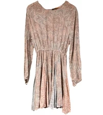 NEW Sugarfox Boutique A California Company Pastel Paisley Dress L Boho Whimsy