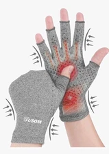 Arthritis Compression Gloves Fingerless Anti-Slip Unisex-Large - FREE SHIPPING