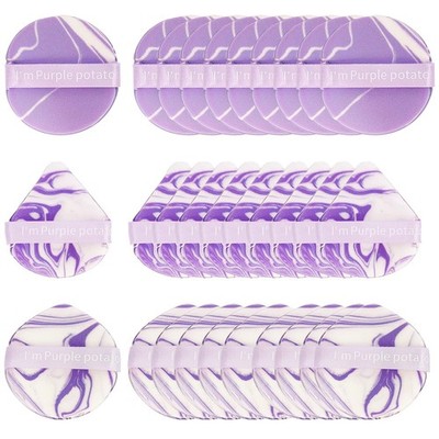 30 PCS Purple Powder Puff with Air Cushion 1 Count (Pack of 30),