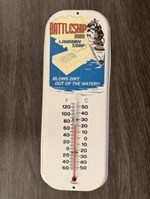 Battleship Brand Laundry Soap Thermometer Americana Collectible. Read