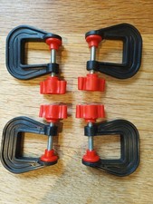 4 x mini G-clamps 25mm high strength nylon, crafts, models