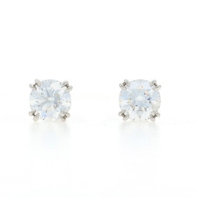 Harry Winston Diamant Ohrstecker - Platin 950 rund 2,03ctw GIA durchbohrt
