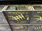 US WW2 .50 cal Wooden Ammo Box M2HB & 2 WW2 Stamped Sheet Metal ammo boxes 105rn