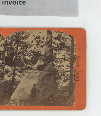 Quaker Wedding Monument Park CO Colorado Gates Stereoview c1870