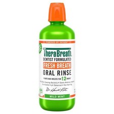 TheraBreath Fresh Breath Oral Rinse Mild Mint 1 L / 33.8oz New