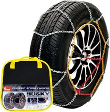 Sumex Husky Winter Classic Alloy Steel Snow Chains for 15" Car Wheel Tyres -PAIR