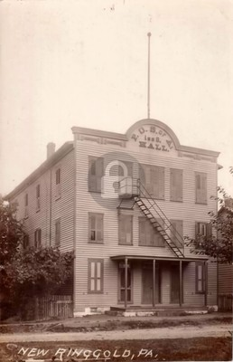 #ad #ad New Ringgold PA Patriotic Order Sons of America Hall 1911 RPPC Postcard COPY $4.95